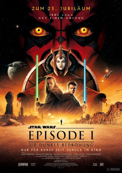 Filmplakat Star Wars - Episode 1 - Die dunkle Bedrohung - 25 Jahre